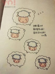 简笔画卡通绵羊的图片步骤-优优资源