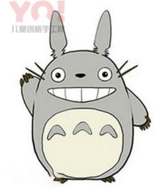 简笔画彩色龙猫的画法图片-优优资源