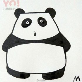 简笔画熊猫画法图片-优优资源