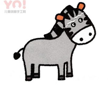 简笔画可爱小马的步骤教程-优优资源