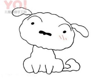 简笔画蜡笔小新小白的图片教程-优优资源