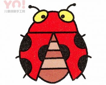 简笔画彩色瓢虫的画法图片-优优资源