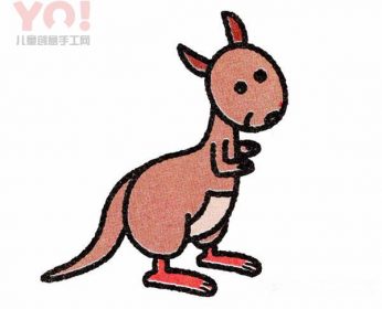 简笔画小袋鼠的画法步骤-优优资源