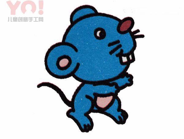 逃跑的可爱小老鼠简笔画画法图片