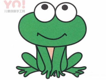 天真小青蛙简笔画的画法图片-优优资源