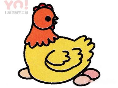 下蛋的鸡妈妈简笔画图片教程-优优资源