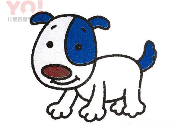 可爱小狗的简笔画画法步骤
