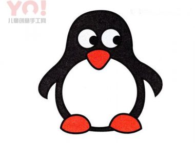 呆萌小企鹅简笔画的画法图片-优优资源