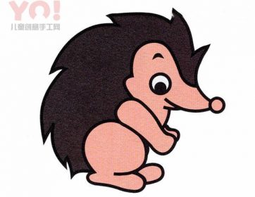 可爱小刺猬简笔画图片教程带颜色-优优资源