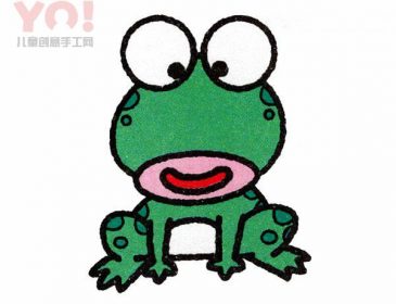 卡通青蛙简笔画的画法图片-优优资源