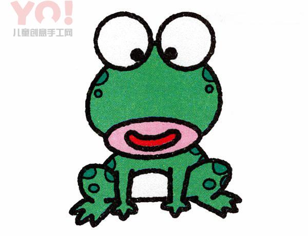 卡通青蛙简笔画的画法图片