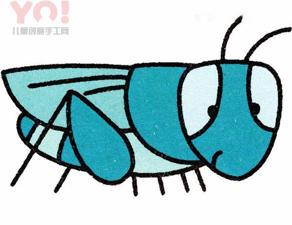 可爱小蟋蟀简笔画的画法图片