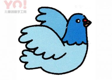 飞翔的鸽子简笔画画法图片-优优资源