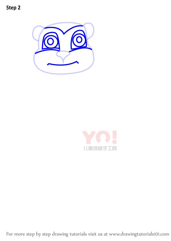 图片[3]-学习如何画一个卡通meerkat（卡通动物）-YO儿童创意手工网