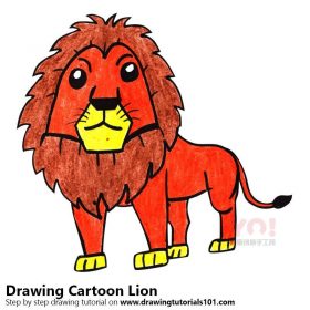 学习如何画一个卡通狮子（卡通动物）-优优资源
