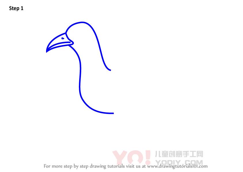 图片[2]-学习如何画一个卡通鸡肉（卡通动物）-YO儿童创意手工网