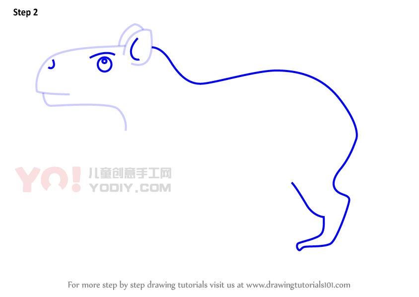 图片[3]-学习如何绘制卡通凯雅巴拉（卡通动物）-YO儿童创意手工网