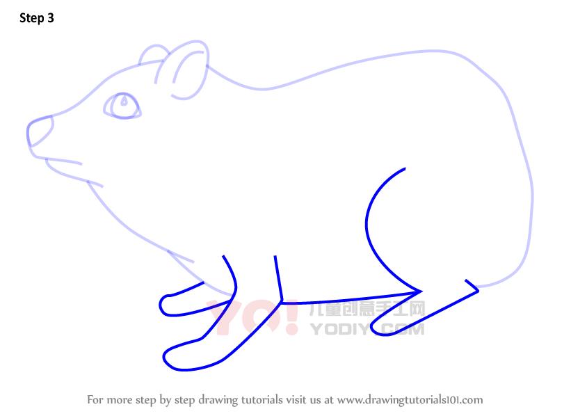 图片[4]-学习如何画一个卡通dassie（卡通动物）-YO儿童创意手工网