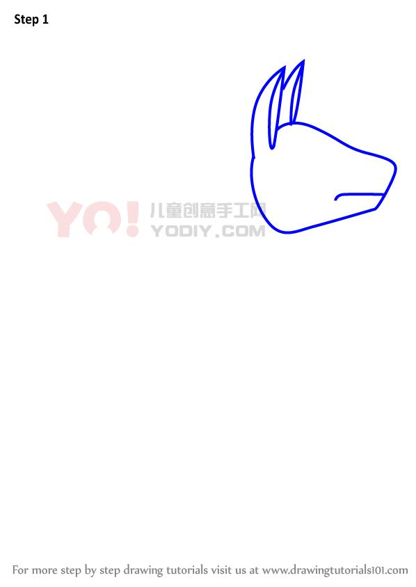 图片[2]-学习如何画一个卡通骆驼（卡通动物）-YO儿童创意手工网
