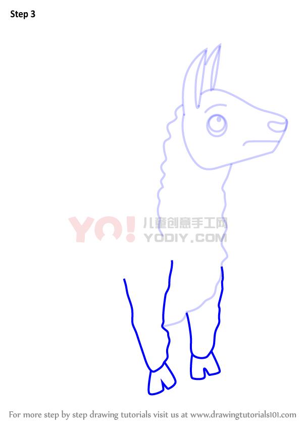 图片[4]-学习如何画一个卡通骆驼（卡通动物）-YO儿童创意手工网