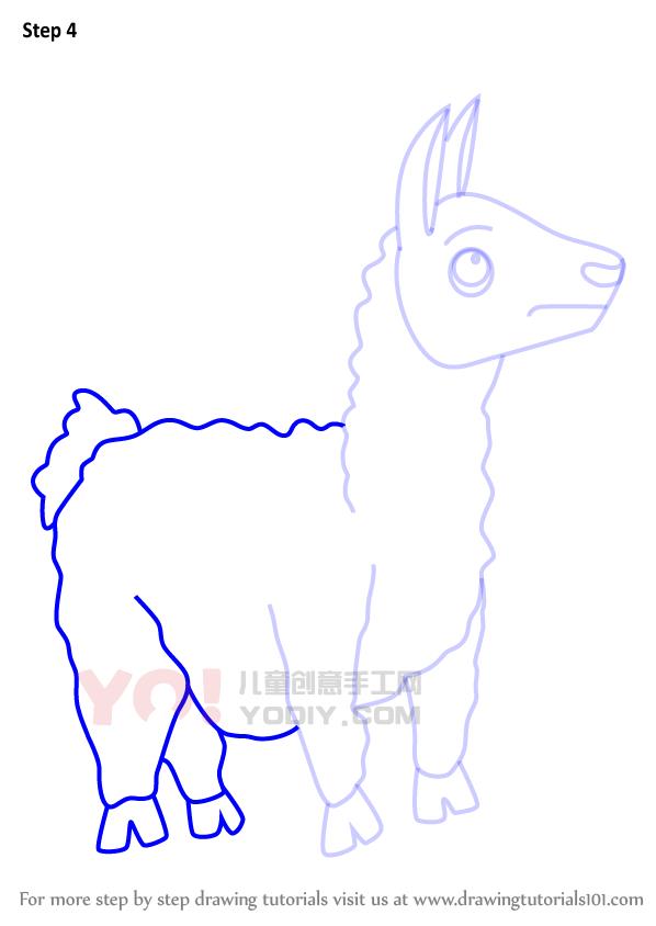 图片[5]-学习如何画一个卡通骆驼（卡通动物）-YO儿童创意手工网