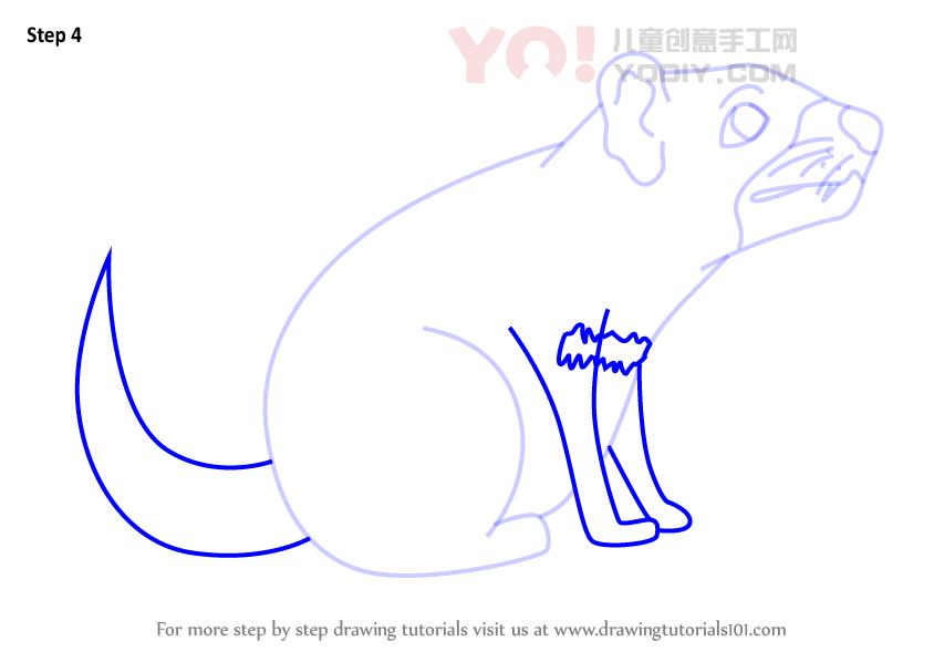 图片[5]-学习如何画一个卡通塔斯马尼亚魔鬼（卡通动物）-YO儿童创意手工网