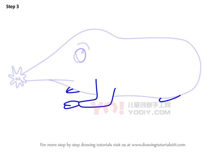 图片[4]-学习如何画一个卡通星鼻痣（卡通动物）-YO儿童创意手工网