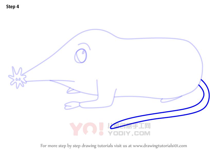 图片[5]-学习如何画一个卡通星鼻痣（卡通动物）-YO儿童创意手工网
