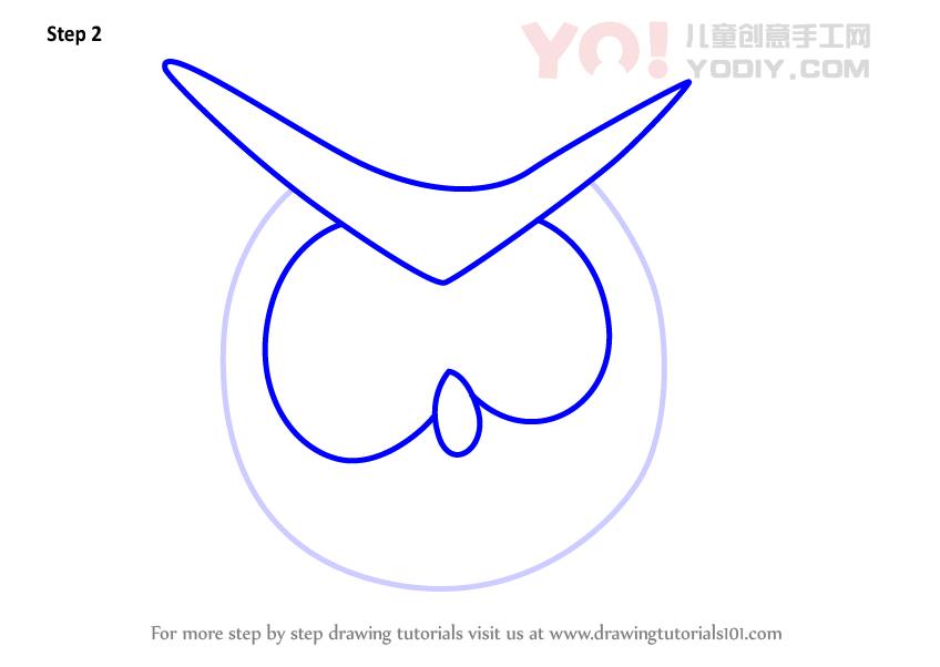 图片[3]-了解如何为孩子们绘制猫头鹰面孔（儿童脸部）-YO儿童创意手工网