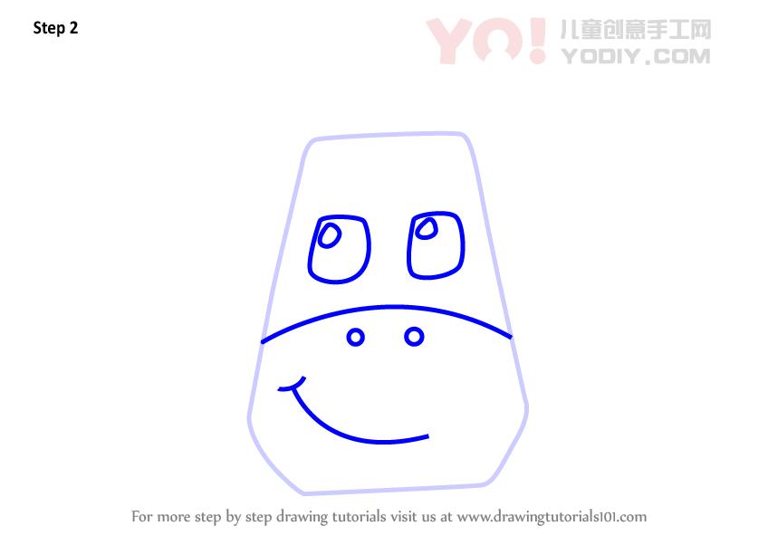 图片[3]-学习如何为孩子们画一张长颈鹿面孔（儿童的动物面孔）-YO儿童创意手工网