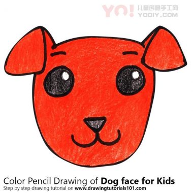 了解如何为孩子们画一只狗面（儿童脸部）-优优资源