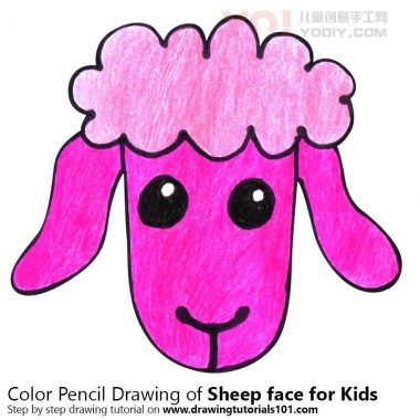 了解如何为孩子们画一只绵羊（儿童脸部）-优优资源