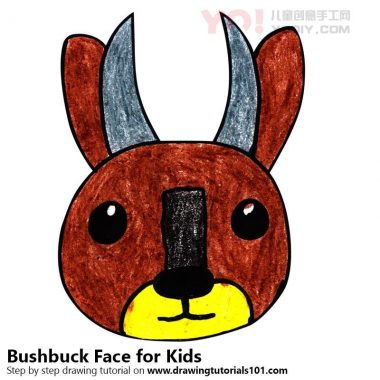 学习如何为孩子们绘制蒲式党脸（儿童的动物面孔）-优优资源