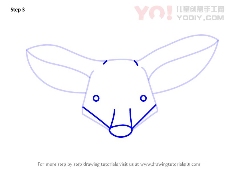 图片[4]-学习如何为孩子们绘制套件Fox面部（儿童的动物面部）-YO儿童创意手工网