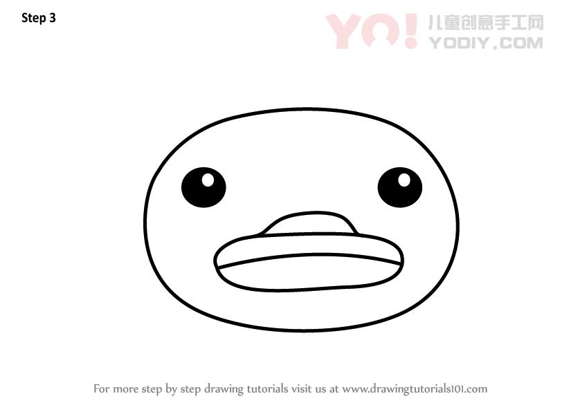 图片[4]-了解如何为孩子们绘制鸭嘴兽面（儿童的动物面部）-YO儿童创意手工网