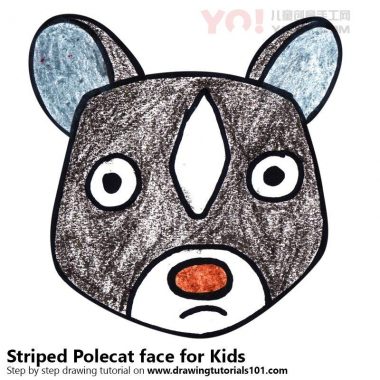 了解如何为孩子们绘制条纹果胶面（儿童脸部）-优优资源