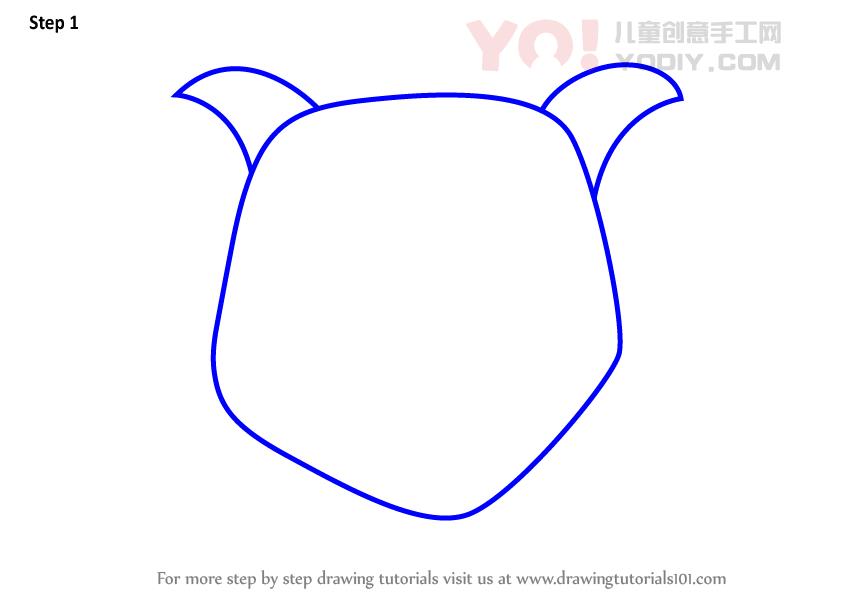 图片[2]-学习如何为孩子们绘制野生猪脸（儿童的动物面孔）-YO儿童创意手工网