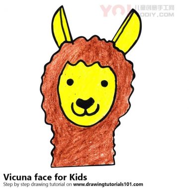 学习如何为孩子们绘制vicuna面孔（儿童的动物面孔）-优优资源