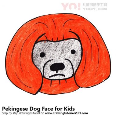 了解如何为孩子们绘制北京狗面孔（儿童的动物面孔）-优优资源