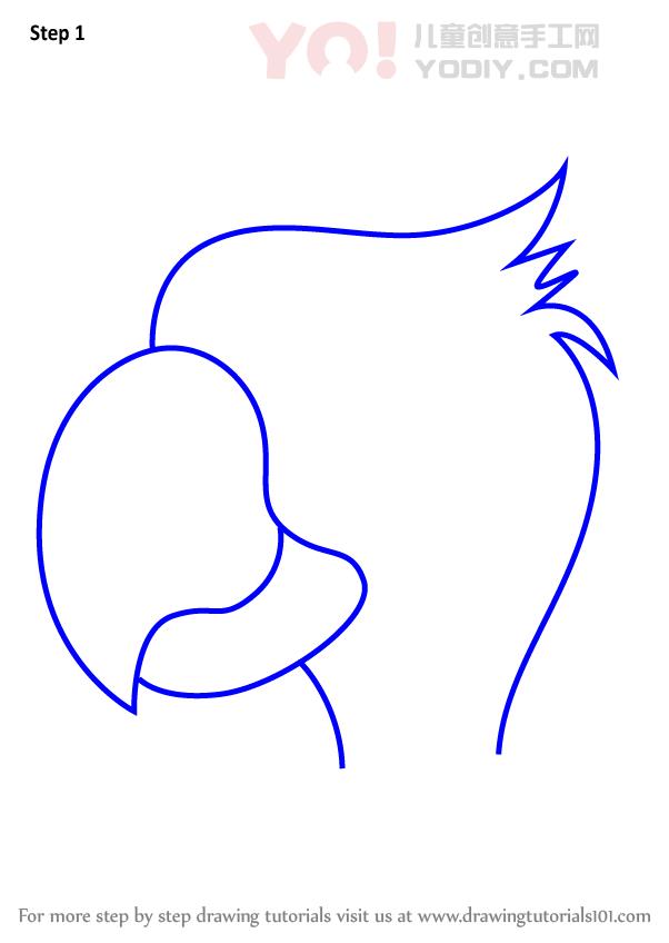 图片[2]-学习如何为孩子们绘制鹦鹉面孔（儿童的动物面孔）-YO儿童创意手工网