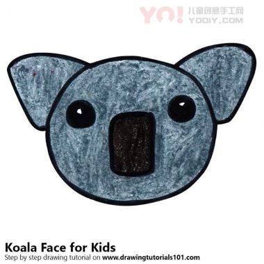 学习如何为孩子们绘制考拉面（儿童的动物面部）-优优资源