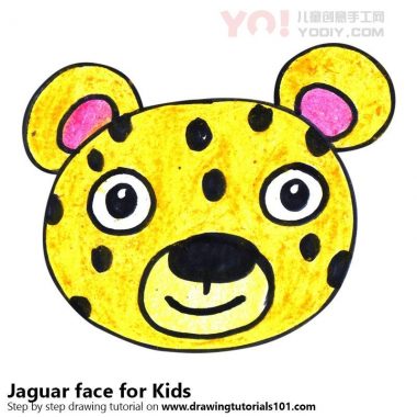 学习如何为孩子们画一张美洲虎面（儿童脸部）-优优资源
