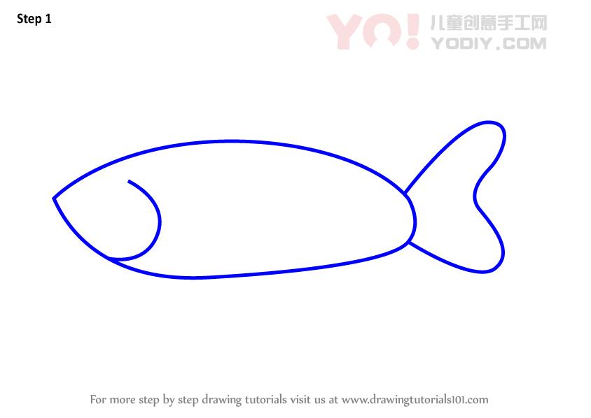 图片[2]-学习如何为孩子们绘制Zebra Danio鱼（儿童动物）-YO儿童创意手工网