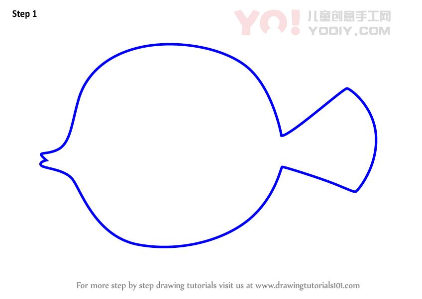 图片[2]-学习如何为孩子们绘制黄唐鱼（儿童动物）-YO儿童创意手工网