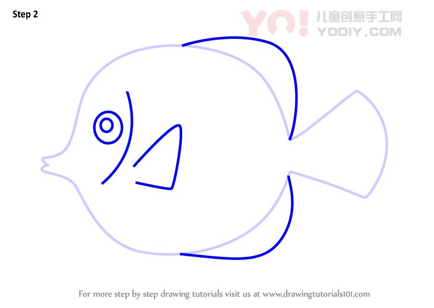 图片[3]-学习如何为孩子们绘制黄唐鱼（儿童动物）-YO儿童创意手工网