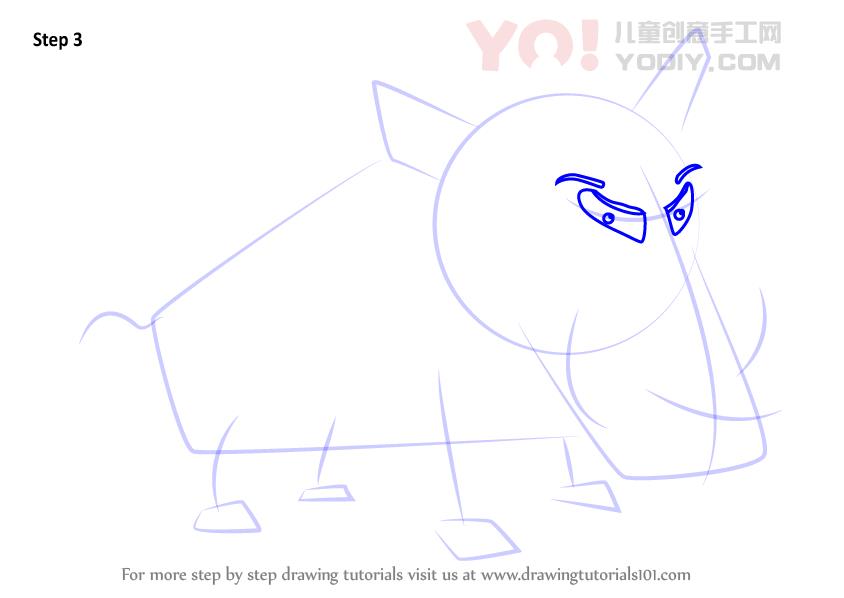 图片[4]-学习如何为孩子们绘制野猪（儿童动物）-YO儿童创意手工网