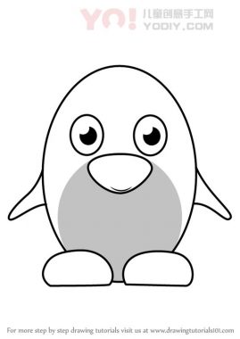学习如何为孩子们画企鹅（儿童动物）-优优资源
