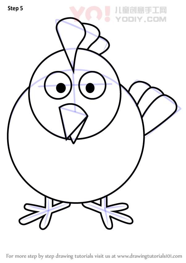 图片[6]-学习如何为孩子们画母鸡（儿童动物）-YO儿童创意手工网