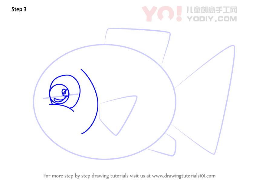 图片[4]-学习如何轻松绘制金鱼（儿童动物）-YO儿童创意手工网