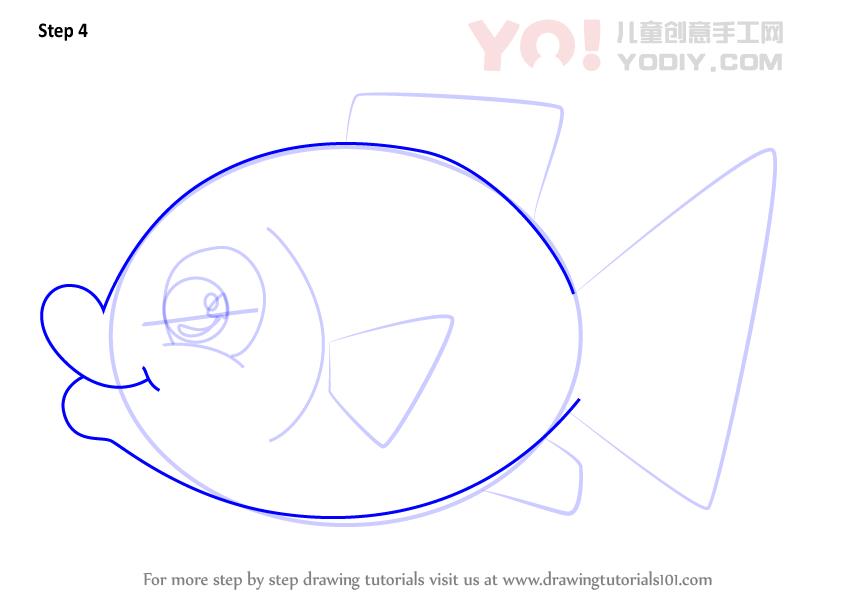 图片[5]-学习如何轻松绘制金鱼（儿童动物）-YO儿童创意手工网